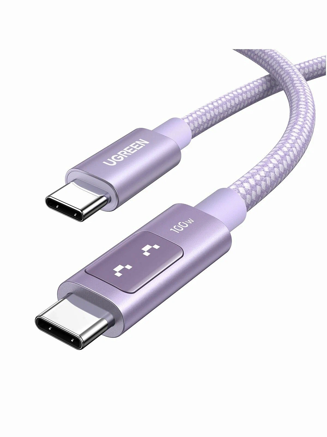 65092 Кабель UGREEN L509 UNO Type C - Type C 2.0 100W. Цвет: розовый, 1М